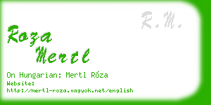 roza mertl business card