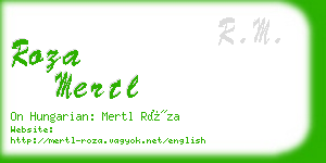 roza mertl business card